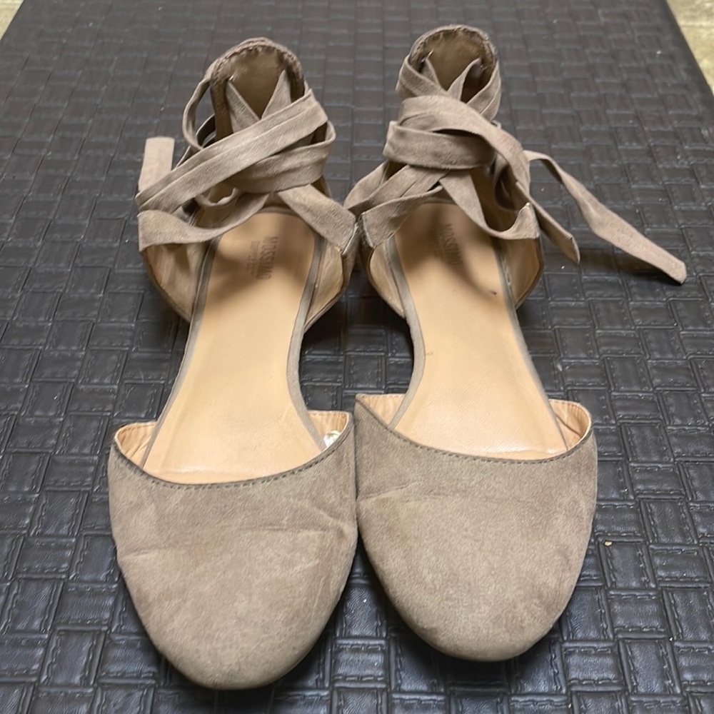 Lace up ballerina flats